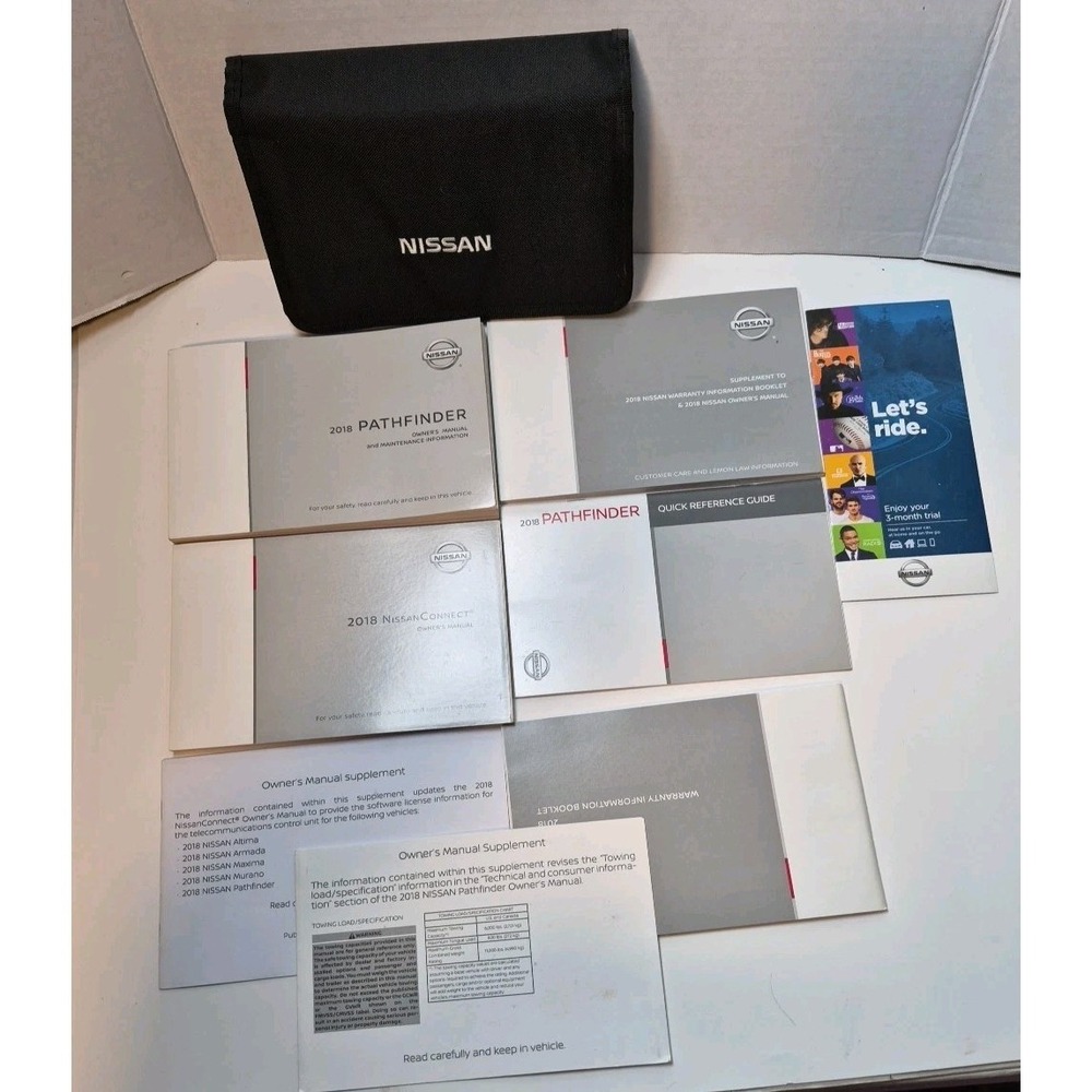 2018 NISSAN PATHFINDER COMPLETE OWNERS MANUAL GUIDE BOOK SET & CASE OEM